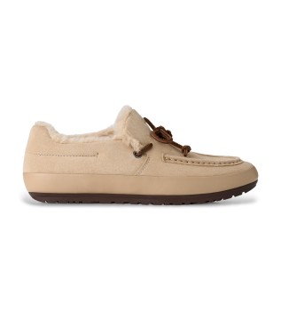 Scarpe basse in pelle Quill Slip-On beige