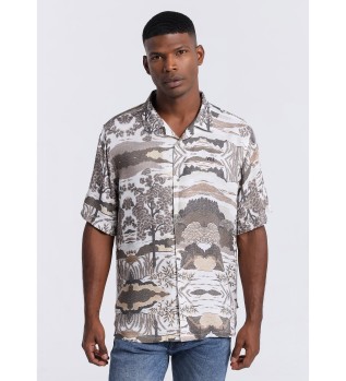 Mehrfarbiges Kurzarmhemd