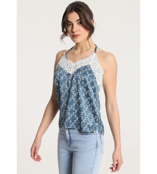 Modri zgornji del spodnjega perila