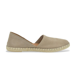 Carmen beige leren espadrilles