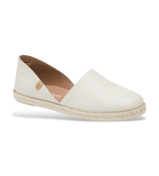 Carmen Nucleo beige lederen espadrilles