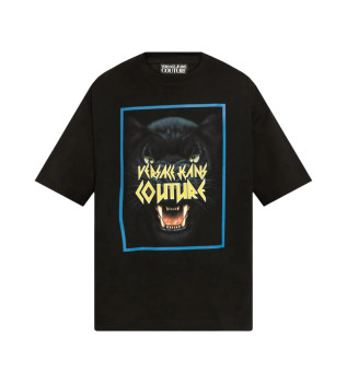 Versace Jeans Couture Black printed T-shirt - Esdemarca
