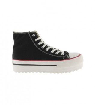 Tribu double canvas trainers noir