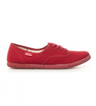 Espadrilles en toile rouge