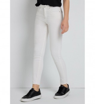Pantalon Medium Box - Taille haute Skinny blanc