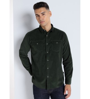 Microcordhemd mit Taschen grn