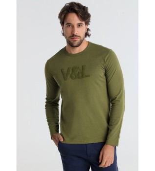 T-shirt en chenille verte