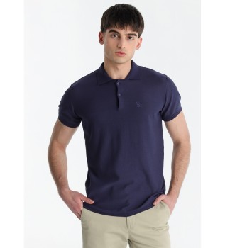 Navy kortrmet poloshirt