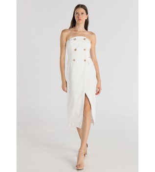 Robe midi blanche  bretelles