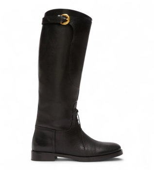 Bottes en cuir Visby noires