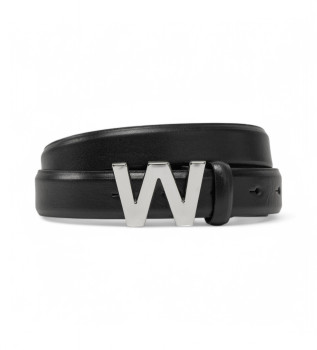Ceinture West en cuir noir