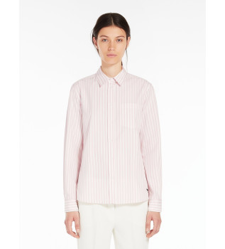 Chemise en popeline de coton rose Bahamas
