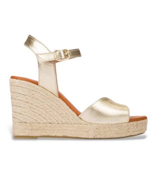 Leather Espadrilles Su gold