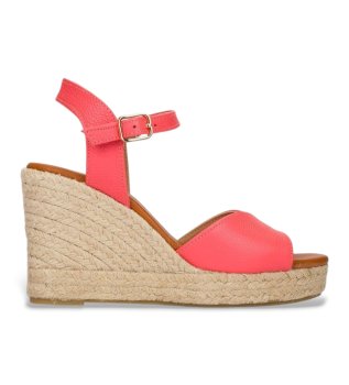 Leder Espadrilles Su orange