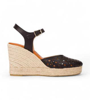 Alpargatas de Piel Pilar 05 negro