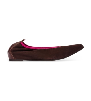 Ballerinas aus Leder Triana 32 Braun