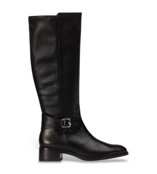 Botas de piel Bonjour negro