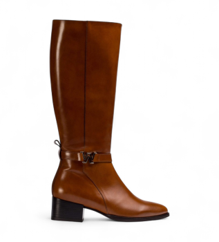 Bottes en cuir Boston marron