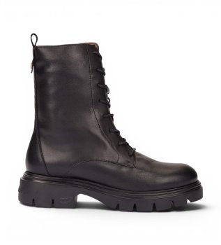Black Alice Leather Ankle Boots