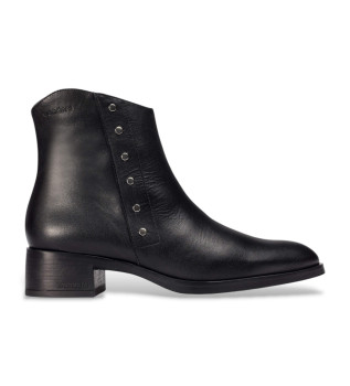 Bottines en cuir Bonjour 07 noir