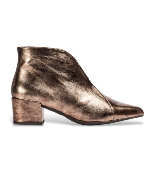 Rubin Lederstiefelette gold