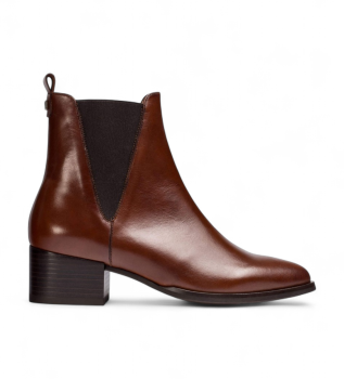 Botines de Piel Est marrn