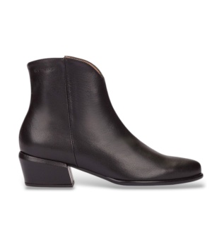 Botines de Piel Fei 01 Negro