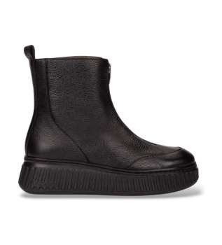 Botines de Piel Xfly 02 Negro