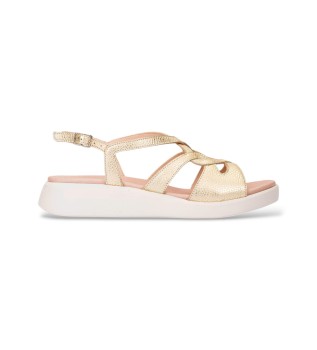 Breeze Leren Sandalen goud