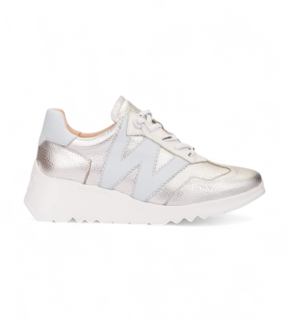 Leder Turnschuhe Kyoto 70 silber