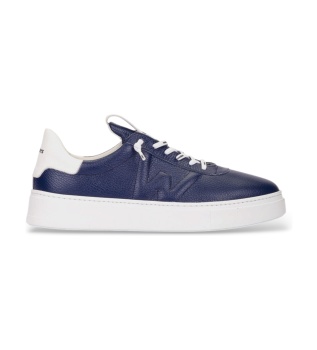 Pantofole in Pelle Merley 20 Blu Navy