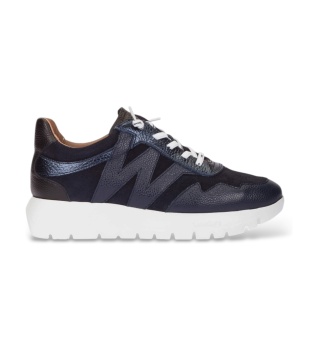 Odisei 110 Leder-Sneaker Marineblau