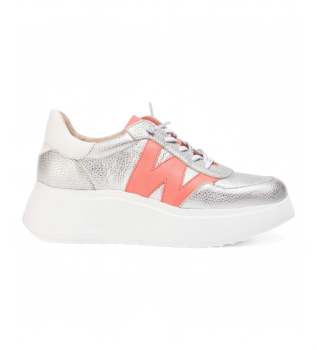 Sapatilhas Roma 25 em pele prateada