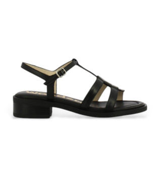 Sandales en cuir Janet noir