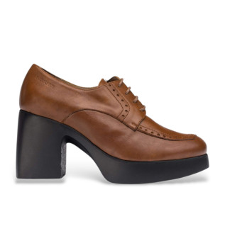 Mocasines de piel Mercedes marrn