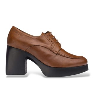 Mocasines De Piel Mercedes Marrón