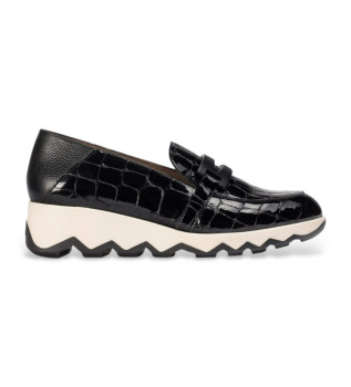 Simon Leder-Slipper schwarz