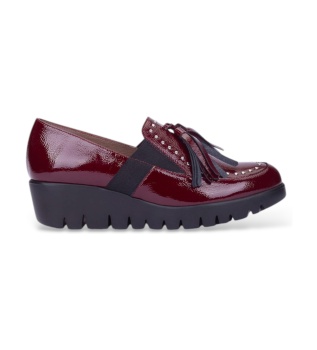 Mocasines de Piel FLY 361 Burdeos Rojo