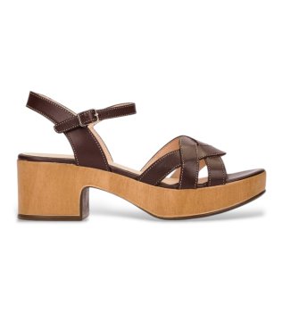 Leather Sandals Wednesday 60 brown