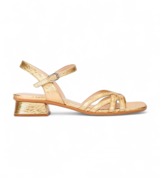 Sandalias de Piel Caliza 03 dorado