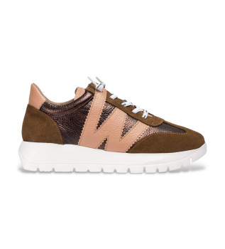 Bruine Racer Leren Sneakers