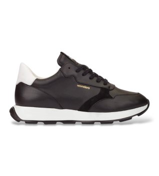 Baskets en Cuir Wabash 30 noir