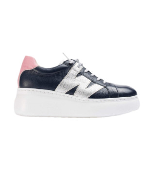 Buy Wonders Zurich black leather trainers -Height wedge 4.5cm