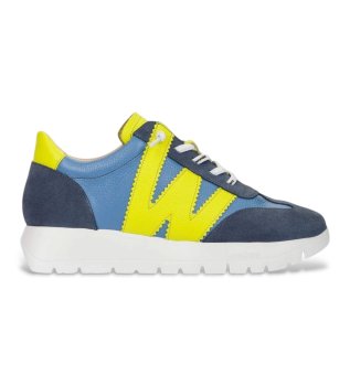 Racer Leder Turnschuhe blau