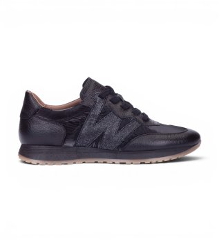 Sneakers in Pelle Tot nero