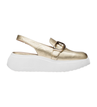 Acalia gyldne læderpumps