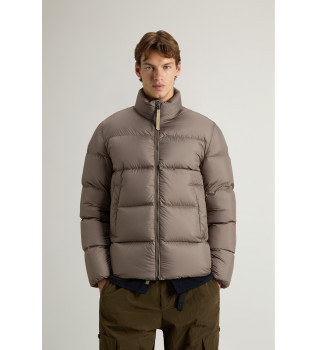 Brown microfibre Cloud Duvet Coat