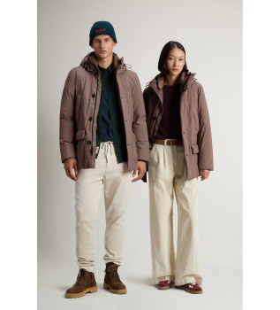 Arctic Cloud brown hooded parka