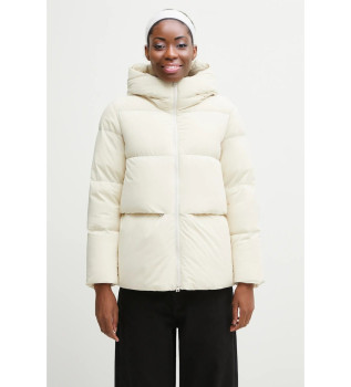 Cloud nylon stretch nylon jacket with matt beige finish