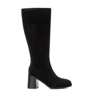 Botas de couro 143424 Preto
